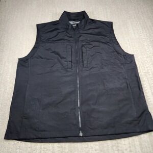 SCOTTeVEST Featherweight Vest Men XXL TEC Black Travel Pockets Full Zip Utility